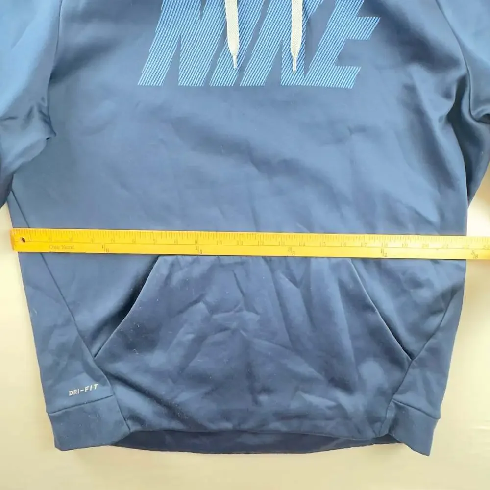Nike Dri-Fit Blue Pullover Athletic Hoodie Mens Size L
